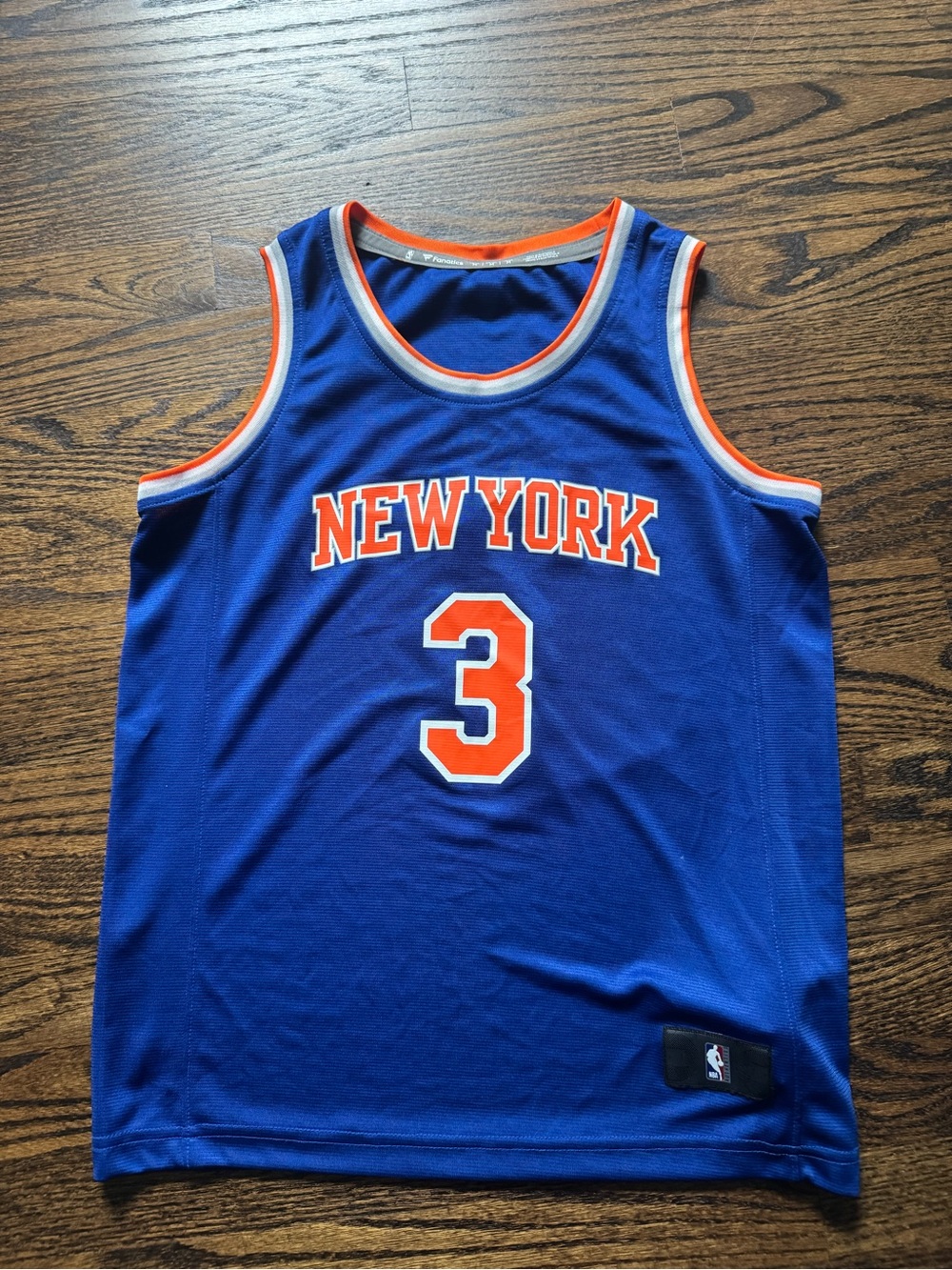Fanatics Kids New York Blue & Orange Basketball Jersey #3